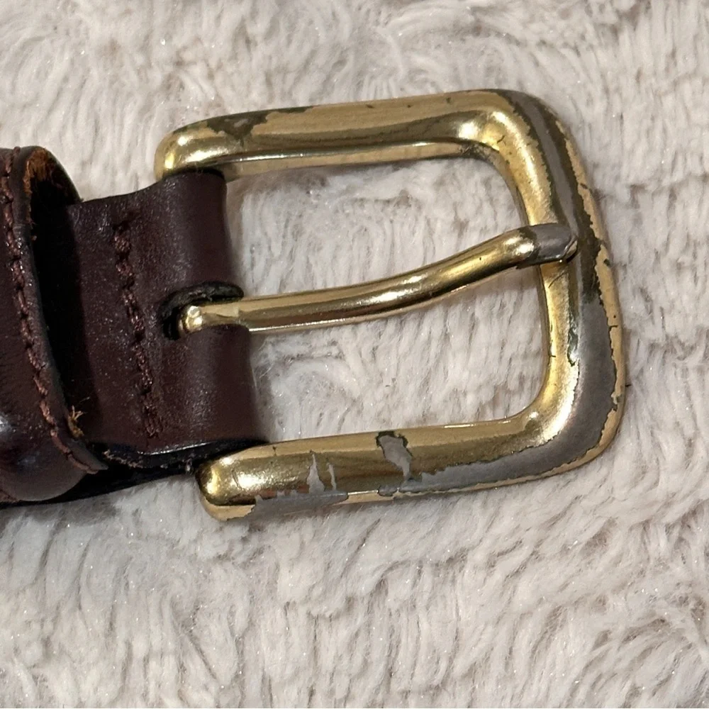George Men's Belt Size 34 Colors:‎ Brown and Silver NEW NWT